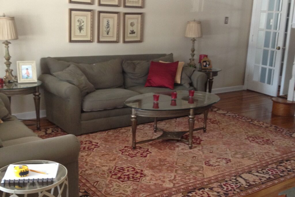 cluttered long wall